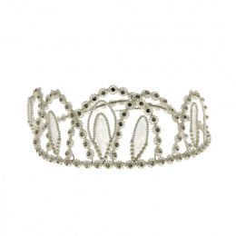White Rhinestone Ceremony Tiara - Traclet