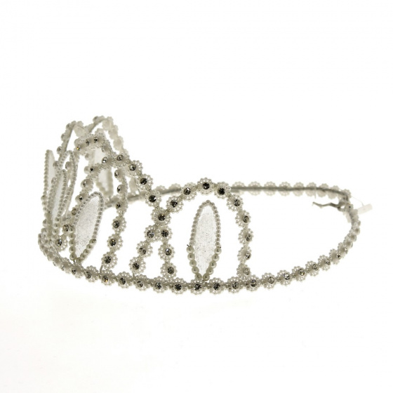 Diadème Cérémonie Strass Blanc - Traclet Diadème Cérémonie Strass Blanc - Traclet