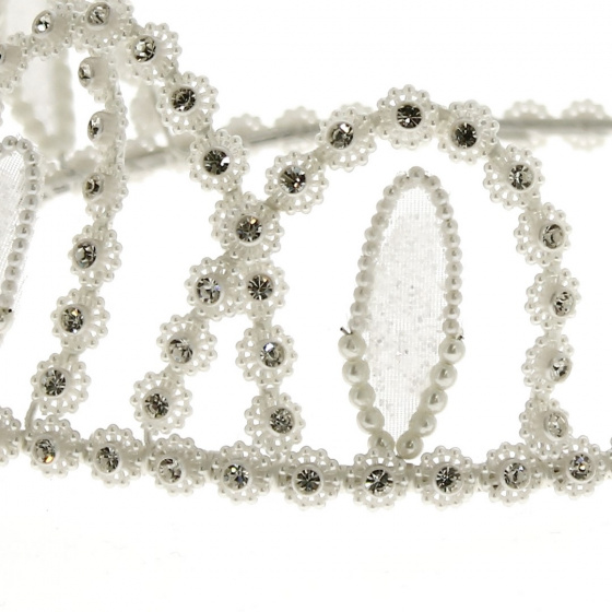 Diadème Cérémonie Strass Blanc - Traclet Diadème Cérémonie Strass Blanc - Traclet