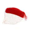 Tambourin Laine & Voile Garance Rouge ou Blanc - Traclet Reference : 13080 | Chapellerie Traclet