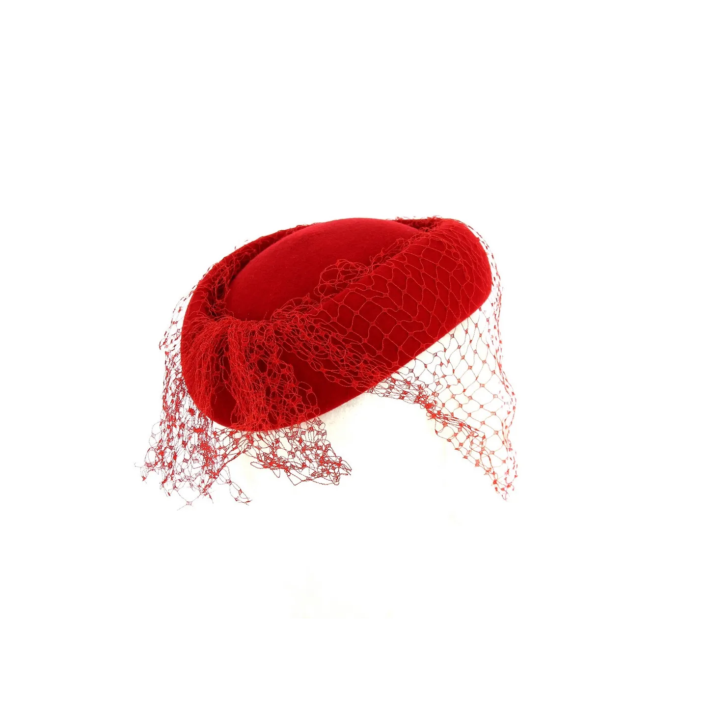 Tambourin Laine & Voile Garance Rouge ou Blanc - Traclet Reference : 13080 | Chapellerie Traclet