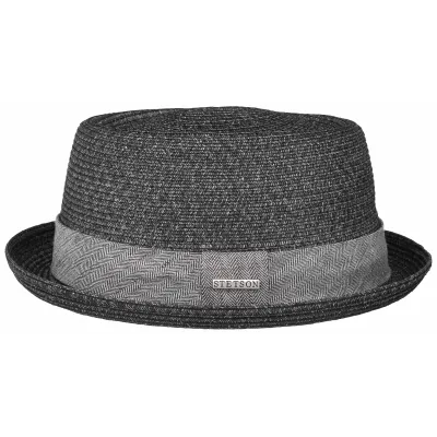 Chapeau Porkpie Robston Toyo Anthracite - Stetson