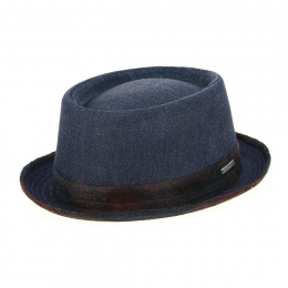 Chapeau Porkpie Check Denim - Stetson