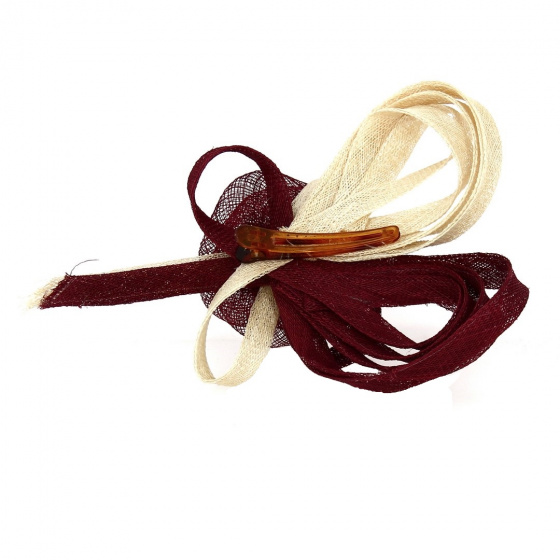Burgundy & Beige Ceremony Hair Clip - Traclet