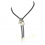 Blue & Silver Horse Head Bolo Tie