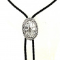 Silver Aztec Pattern Bolo Tie