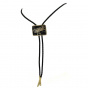 Golden Airplane Bolo Tie