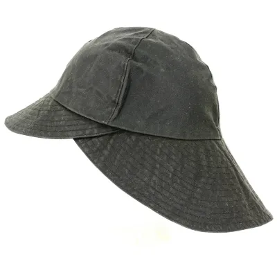 Casquette Imperméable Coton Ciré Marron - Torpedo Reference : 13139 | Chapellerie Traclet