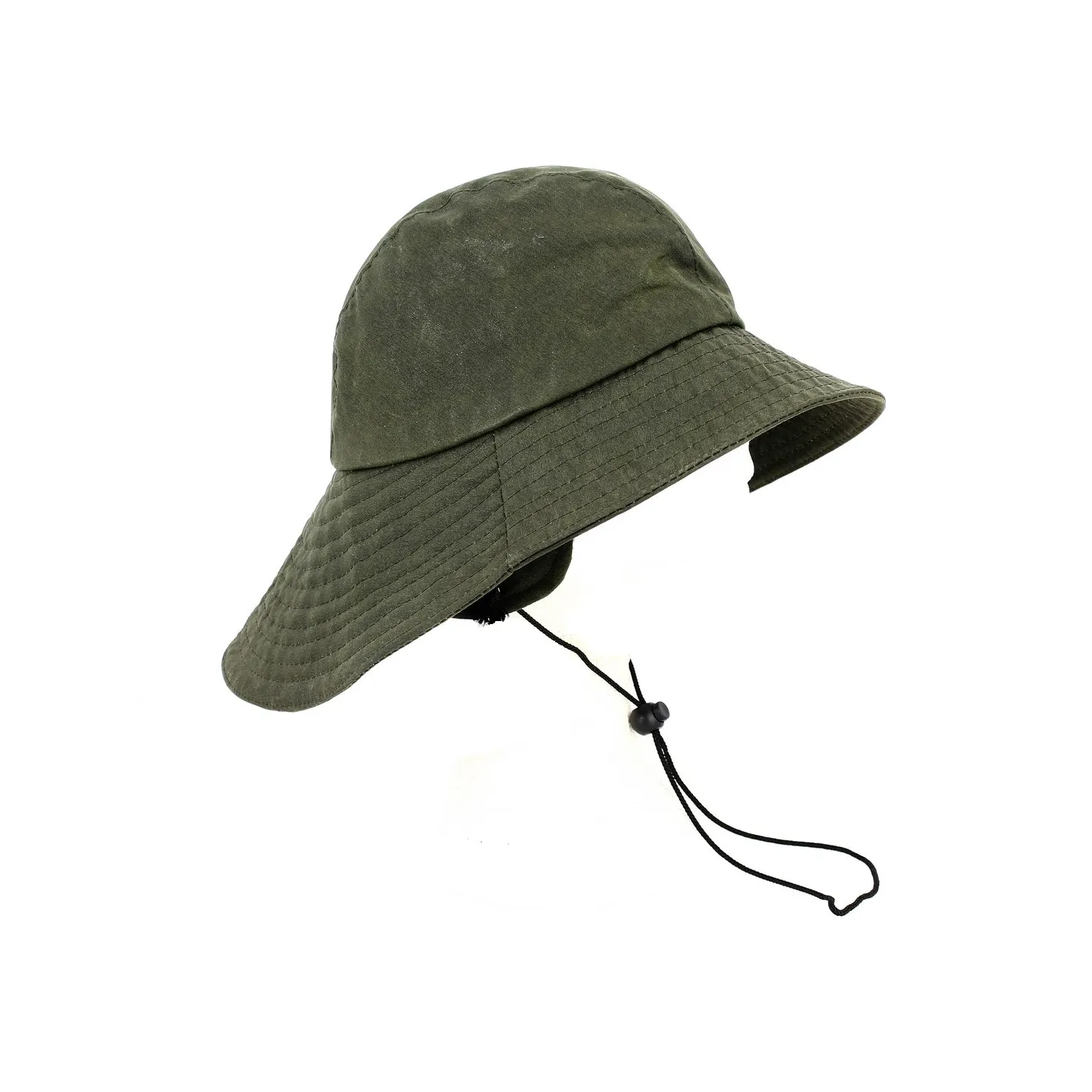 Bob Imperméable Coton Ciré Olive - Traclet Reference : 13140 | Chapellerie Traclet
