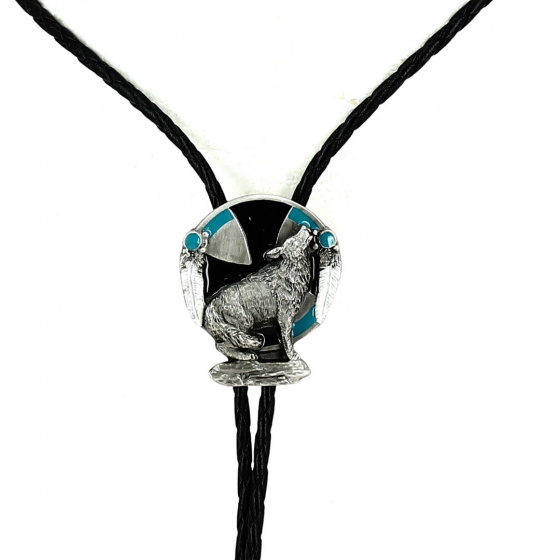Howling Wolf Bolo Tie
