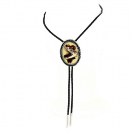 Bolo Tie Snake Feathers