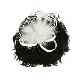 White Butterfly Ceremony Head Accessory