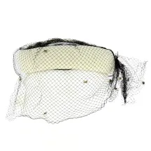 White Open Festive Tambourine Reference: 13176 | Traclet Hat Shop