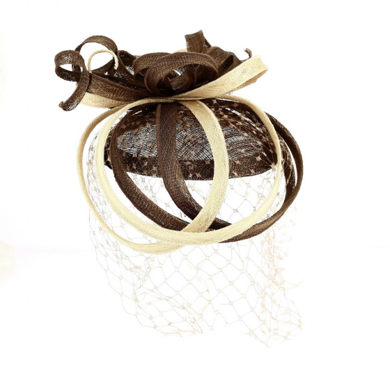 Accessoire de Tête Cérémonie Beige & Marron - Traclet Accessoire de Tête Cérémonie Beige & Marron - Traclet
