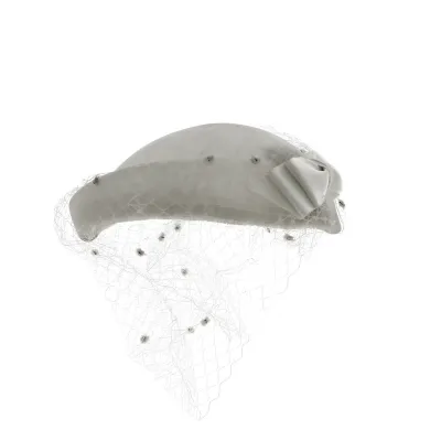 Chapeau prestige velours Blanc Reference : 13196 | Chapellerie Traclet