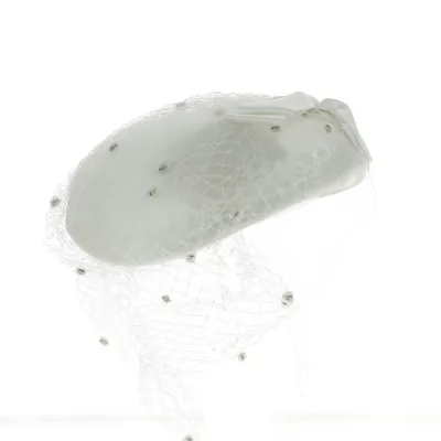 White EDY PARIS Gala Hat Reference: 13199 | Traclet Hatters
