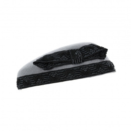 Grey & Black Felt Ceremonial Tambourine - Traclet