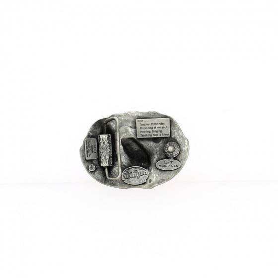 Black Howling Wolf Belt Buckle Black Howling Wolf Belt Buckle