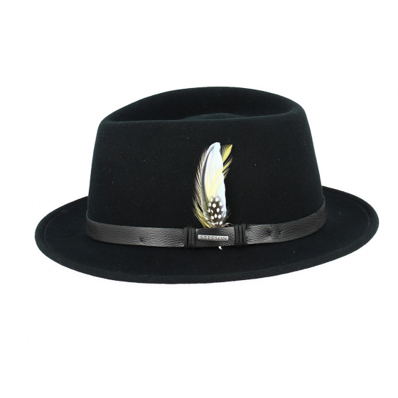 Stetson Lindsey Vitafelt Felt Traveller Hat - Black Stetson Lindsey Vitafelt Felt Traveller Hat - Black