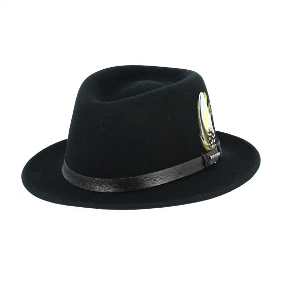 Lindsey Traveller Hat Felt Vitafelt Black - Stetson Lindsey Traveller Hat Felt Vitafelt Black - Stetson