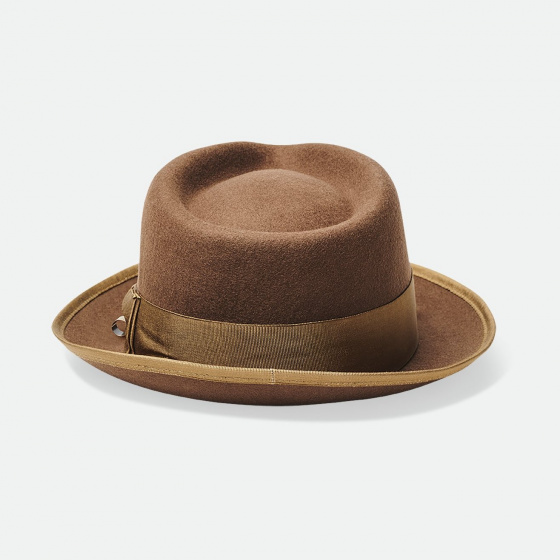 Brown Wool Felt Fedora Hat Champ - Brixton