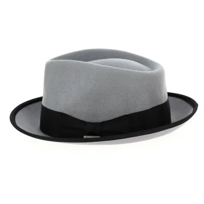 Brixton Gray Wool Felt Fedora Hat - Champ