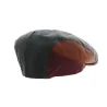 Casquette plate cuir multicolore - Traclet