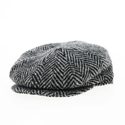 Relax 8 rib cap black & grey