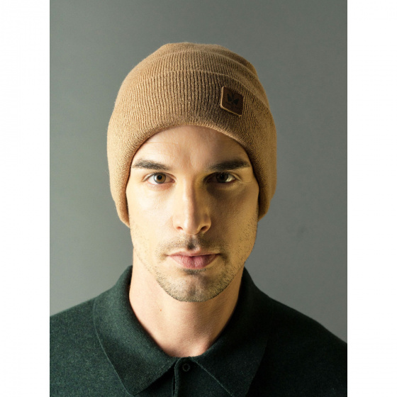 Brown Dulce Beanie with Turn-up - Pipolaki