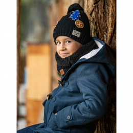 Children's Black Iloni Neck Warmer - Pipolaki