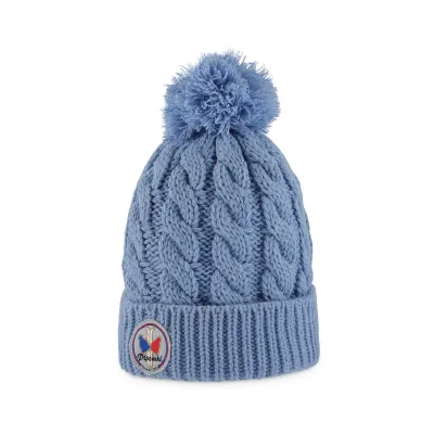 Bonnet à Pompon Cervino Pour Bébé bleu - Pipolaki | Chapellerie Traclet