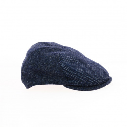 Casquette plate Fantaisie laine bleu
