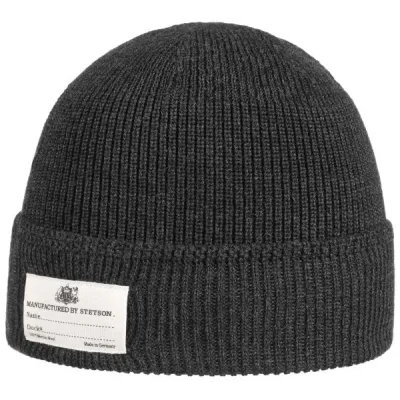 Anthracite Merino Beanie - Stetson Reference: 13357 | Traclet Hat Shop
