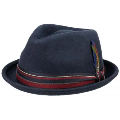 Small brim felt hat - Navy Woolfelt Detroit Trilby Hat - Stetson Reference: 13370 | Traclet Hat Shop