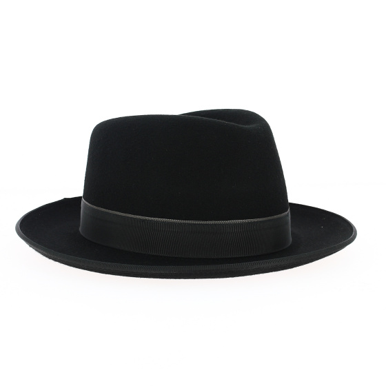 Chapeau Fedora Woolfelt laine noir - Stetson Chapeau Fedora Woolfelt laine noir - Stetson
