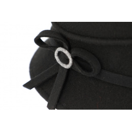 Cloche Hat Felt Christy Black - Traclet