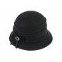 Black Christy Felt Cloche Hat - Traclet