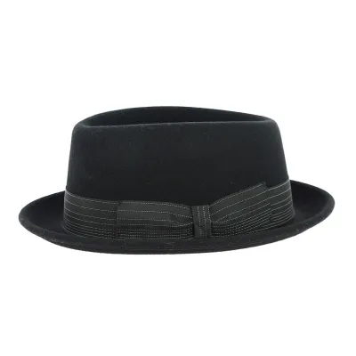 Chapeau Pork Pie Jones laine noir - Traclet