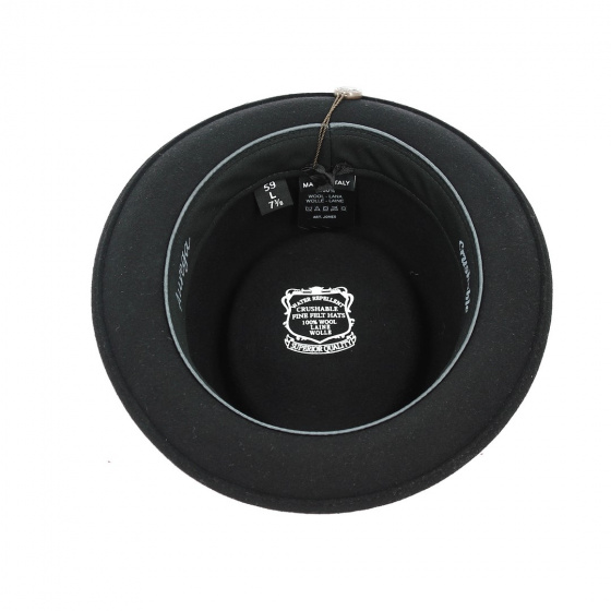 Pork Pie Jones black wool hat - Traclet Pork Pie Jones black wool hat - Traclet