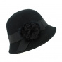 Hat Cloche felt wool Maithe black - Traclet