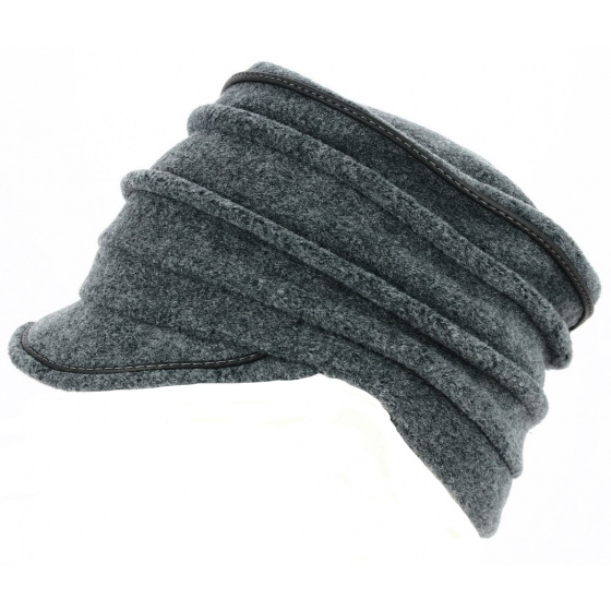 Women's Grey Fleece Anna Cap - TRACLET