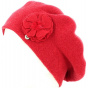 Clara Wool Beret in Red for Women - Traclet