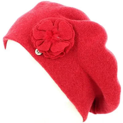 Red wool beret for women - Traclet