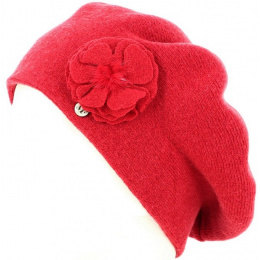 Clara Women's Beret Red Wool - Traclet