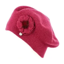 Béret femme laine rose fuschia - Traclet
