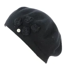 Béret Femme Clara Laine Noir - Traclet - Traclet