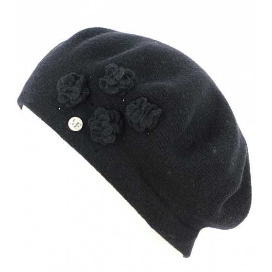 Black Wool Clara Women's Beret - Traclet