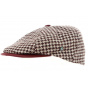 Burgundy Binche Flat Cap - City Sport