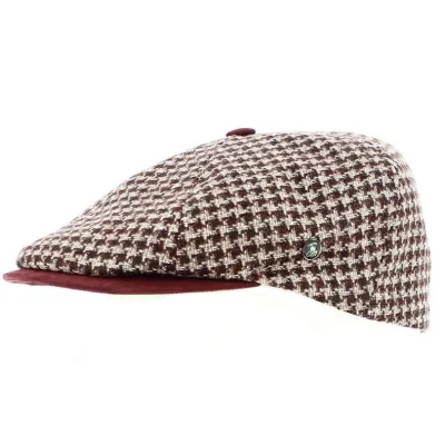 Burgundy Binche Flat Cap - City Sport, ref 13489