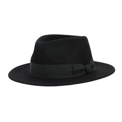 Chapeau Fedora Sonora feutre laine noir - Traclet